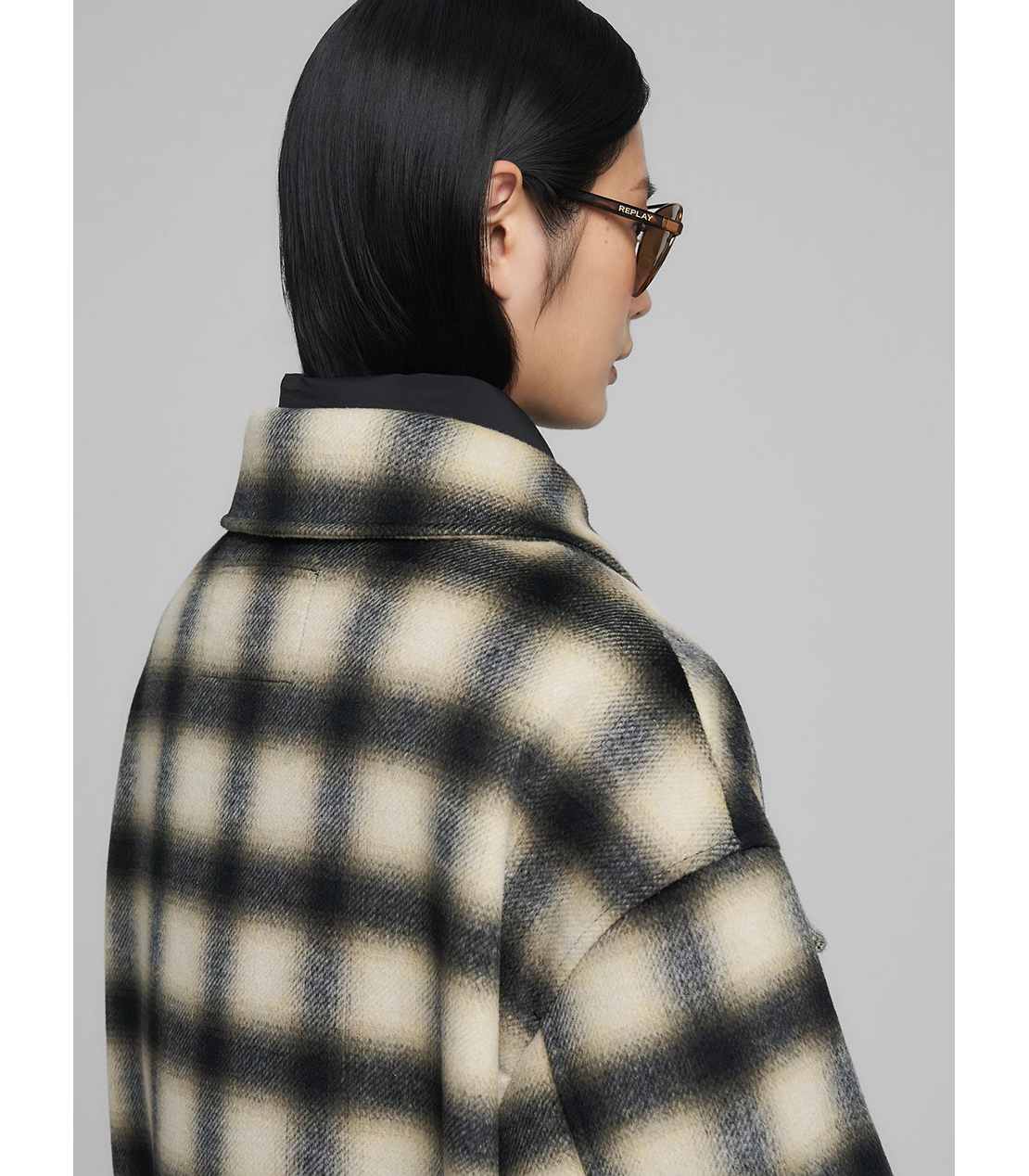 ウールブレンド チェックジャケット 詳細画像 ブラック/ホワイト 7